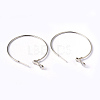 Brass Earring Findings Hoops EC108-3NF-2