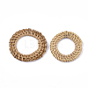 Handmade Reed Cane/Rattan Woven Linking Rings X-WOVE-T006-153A-2