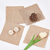 12Pcs 4 Style Square Jute Braided Mats AJEW-DR0001-12-4