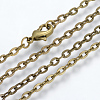 Iron Cable Chains Necklace Making MAK-R013-70cm-AB-1