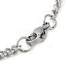 Non-Tarnish 304 Stainlessa Steel Curb Chain Pendant Necklaces LS-NJEW-H034-07P-3