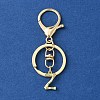 Alloy Initial Letter Charm Keychains KEYC-YW00006-26-1