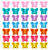 56Pcs 7 Colors Spray Painted Alloy Beads FIND-TA0002-99-2