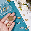 12Pcs 2 Colors Brass Watch Band Clasps KK-DC0004-53-3