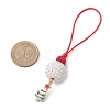 Christmas Tree Alloy Enamel with Rhinestone Pendant Decorations HJEW-JM02097-3