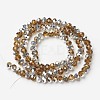 Electroplate Transparent Glass Beads Strands EGLA-A034-T3mm-M07-2