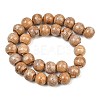 Handmade Fancy Antique Glazed Porcelain Ceramic Round Beads Strands X-PORC-L019-13mm-06-4