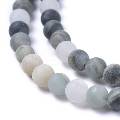 Natural Green Rutilated Quartz Beads Strands G-D809-17-8mm-1