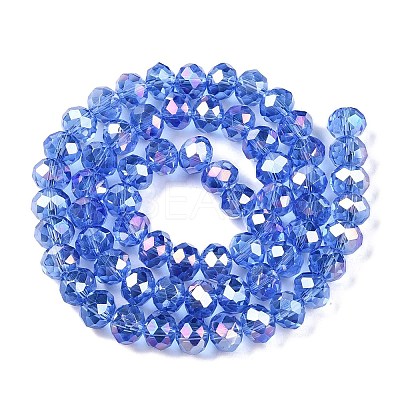Electroplate Glass Beads Strands EGLA-A044-T8mm-B14-1