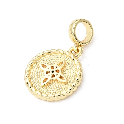 Brass European Style Dangle Charms KK-E799-08G-1