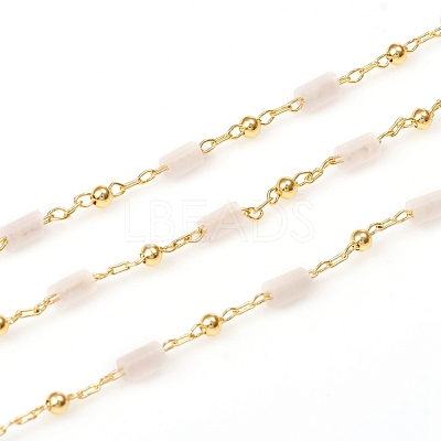 Handmade Natural Rose Quartz Beaded Chains CHC-E021-01D-1