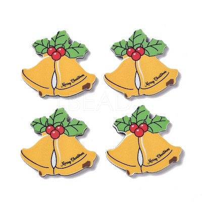 Christmas Style Printed Acrylic Cabochons LS-MACR-O045-01E-1