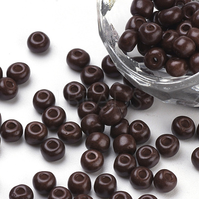 Baking Paint 6/0 Glass Seed Beads SEED-Q025-4mm-M04-1