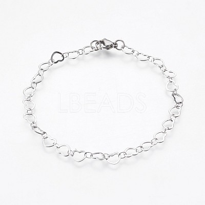 Tarnish Resistant 304 Stainless Steel Chain Bracelets BJEW-P236-07P-1