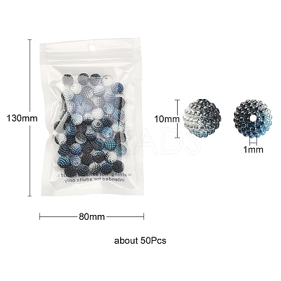 50Pcs Imitation Pearl Acrylic Beads OACR-YW0001-11J-1