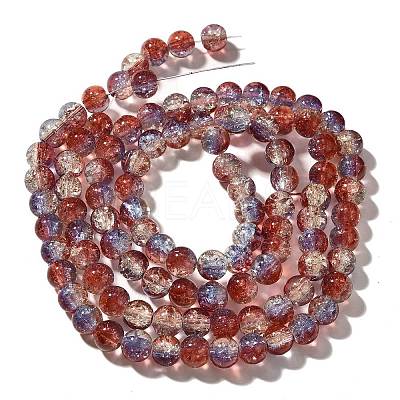 Crackle Glass Beads Strands CCG-C002-8mm-11-1
