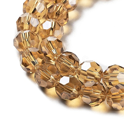 Electroplate Transparent Glass Beads Strands EGLA-A035-T8mm-A17-1