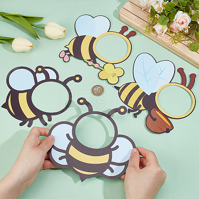 60Pcs 4 Styles Bees Cutouts AJEW-PH0008-60-1