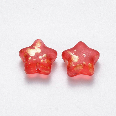 Spray Painted Glass Beads X-GLAA-R211-04-F02-1