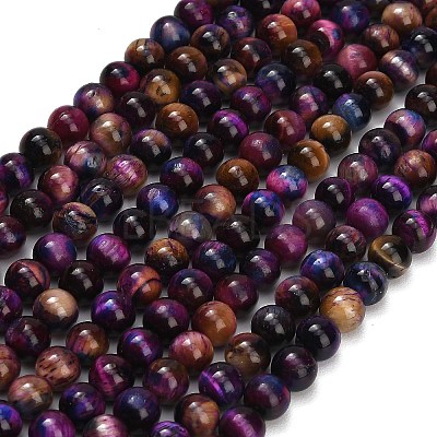 Natural Tiger Eye Beads Strands G-F591-18-8mm-10-1