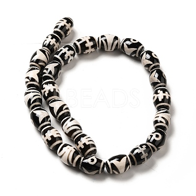 Tibetan Style dZi Beads Strands G-F726-A14-1