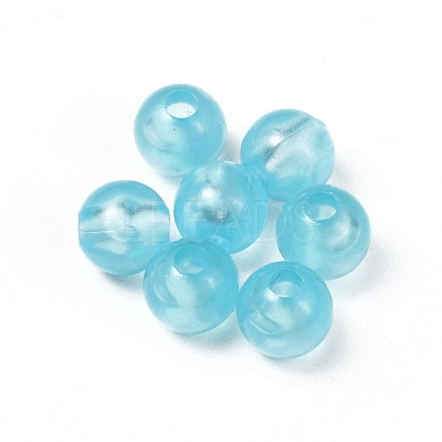 Luminous Transparent Plastic Beads KY-WH0048-20B-05-1