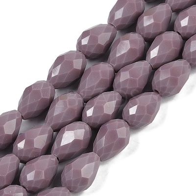 Opaque Solid Color Beads Strands EGLA-N013-P8mm-D09-1