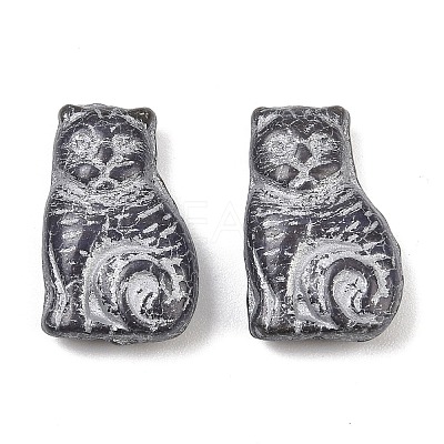 Czech Pressed Glass Beads GLAA-I061-02A-1