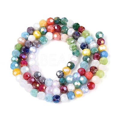 Electroplate Opaque Glass Beads Strands EGLA-A035-P4mm-HA01-1