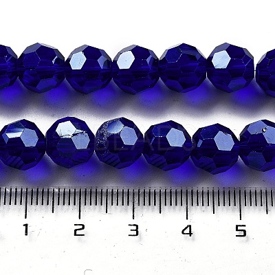 Electroplate Transparent Glass Beads Strands EGLA-A035-T10mm-A06-1