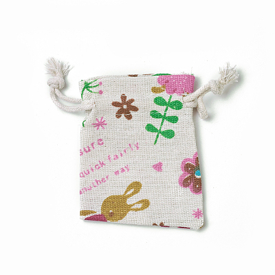 Bunny Burlap Packing Pouches ABAG-I001-7x9-09-1