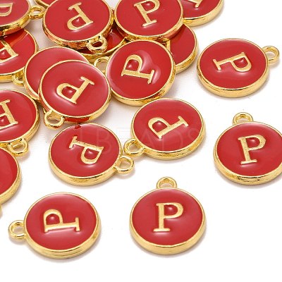 Golden Plated Alloy Enamel Charms ENAM-S118-03P-1
