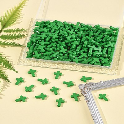 200Pcs Opaque Acrylic Beads SACR-FS0001-39J-1