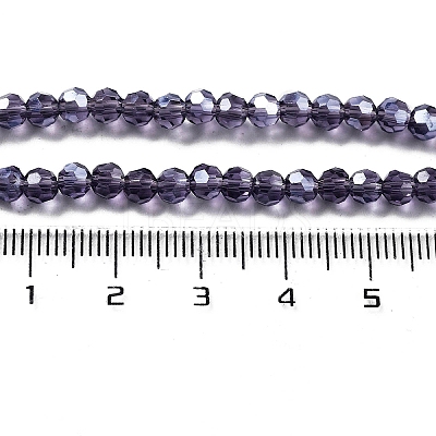 Electroplate Transparent Glass Beads Strands LS-EGLA-A035-T4mm-A15-1