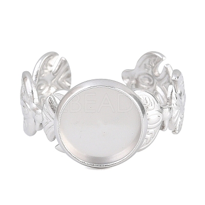 Eagle Shape 304 Stainless Steel Cuff Ring Components SA-CBA098D-05P-B-1