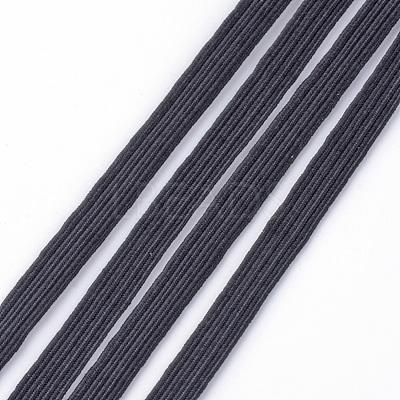 3/8 inch Flat Braided Elastic Rope Cord EC-R030-8mm-02-1