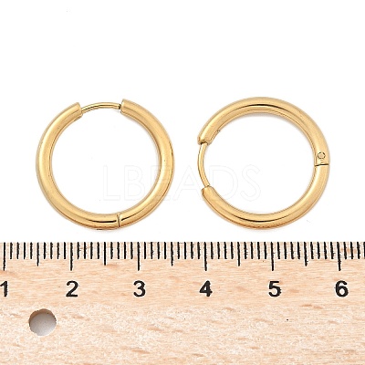 Ion Plating(IP) 304 Stainless Steel Huggie Hoop Earrings EJEW-F111B-21mm-G-1