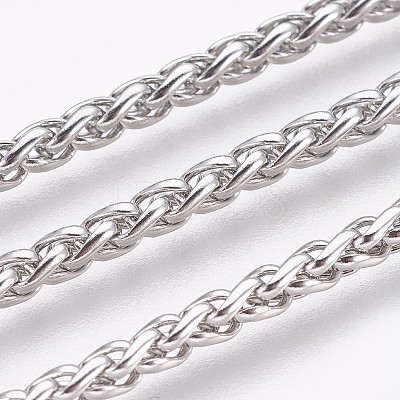 Tarnish Resistant 304 Stainless Steel Wheat Chain Bracelets BJEW-P235-14P-1