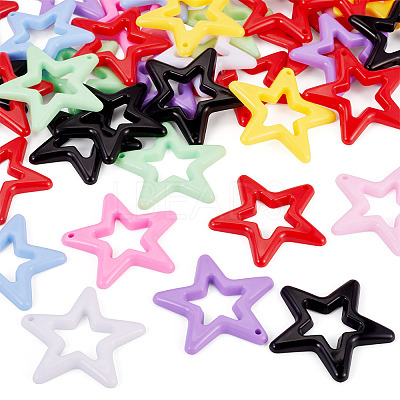 40Pcs Opaque Acrylic Pendants MACR-TA0002-84-1
