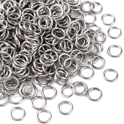 Tarnish Resistant 304 Stainless Steel Open Jump Rings STAS-Q186-02-4x0.6mm-1