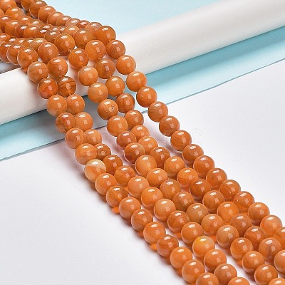 Glass Round Beads Strands GLAA-M044-01E-1