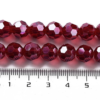 Electroplate Transparent Glass Beads Strands X-EGLA-A035-T10mm-A07-1