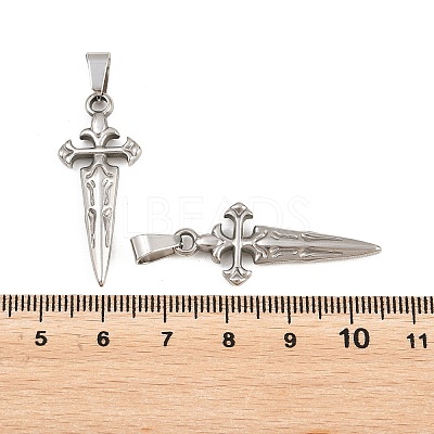 Ion Plating(IP) 304 Stainless Steel Pendants STAS-F288-11P-1