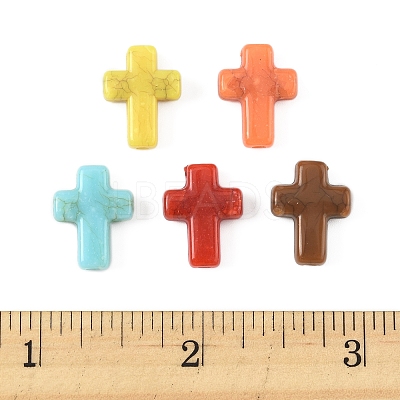 250Pcs Crackle Opaque Acrylic Beads OACR-FS0002-22-1