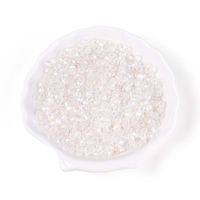 Transparent Spray Painted Glass Beads EGLA-N018-4mm-12-1
