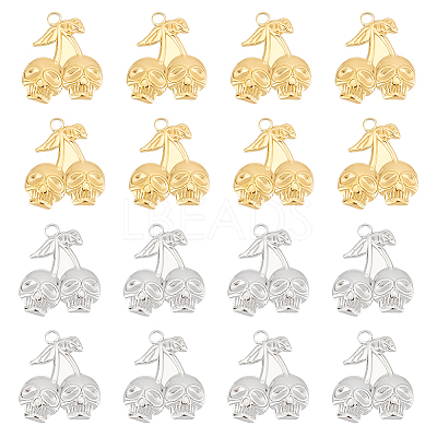 16Pcs 2 Colors Ion Plating(IP) 304 Stainless Steel Pendants STAS-UN0045-02-1