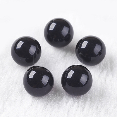 Natural Black Onyx Beads G-K275-13-10mm-1