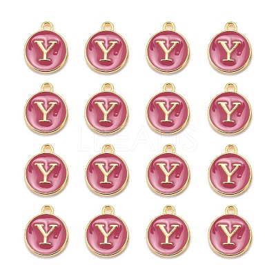 Golden Plated Alloy Enamel Charms LS-ENAM-S118-08Y-1