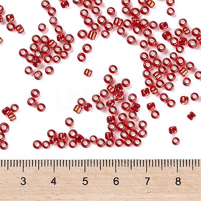 8/0 Transparent Glass Round Seed Beads SEED-J010-F8-25-1