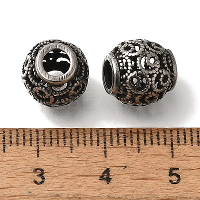 304 Stainless Steel European Beads STAS-D191-09F-AS-1